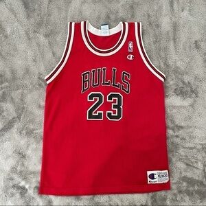 Champion Michael Jordan Red Basketball Jersey Kids XL Bulls #23